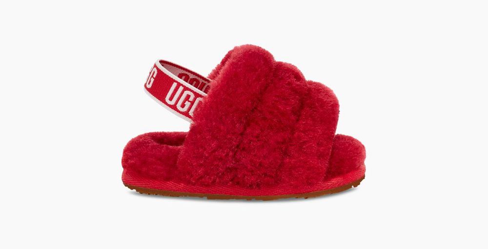 Ugg Slide Baby - Ugg Fluff Yeah Red - 216BTZDIJ